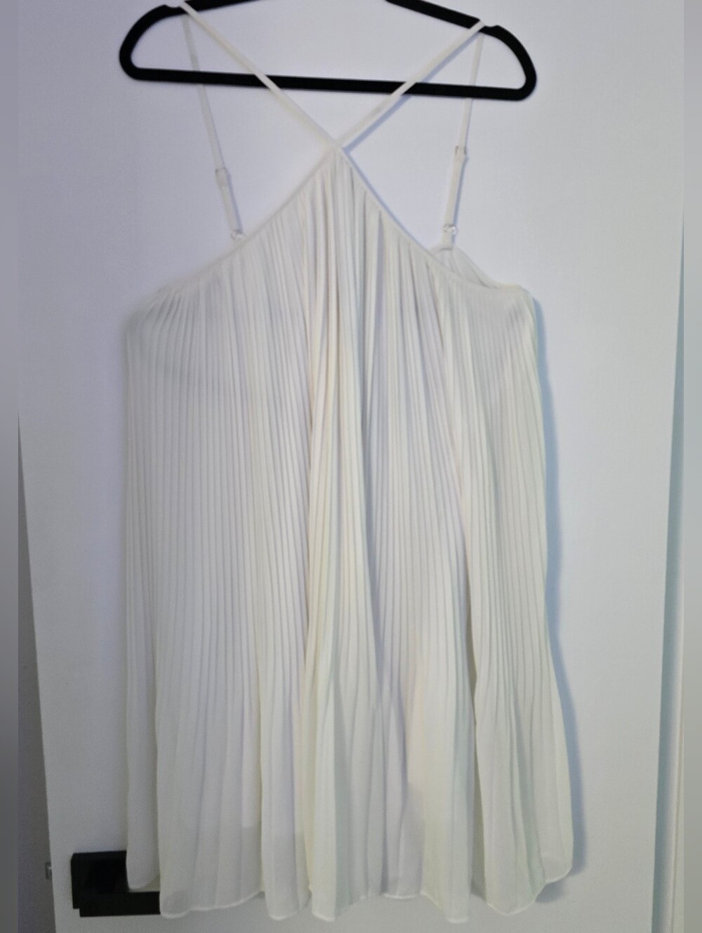 Shein Pleated White Dress